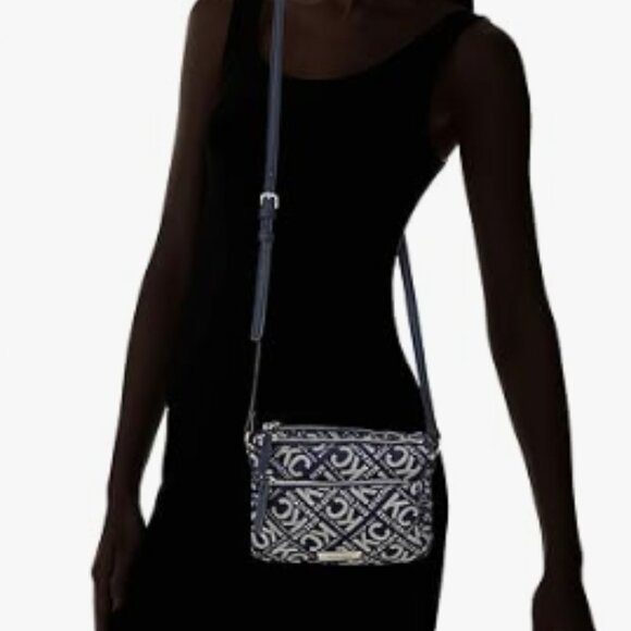 Kenneth Cole Reaction Blue & Gray Signature Logo Crossbody Purse/Bag Sling - Picture 1 of 16